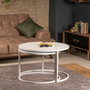 Hanah Home Juego de Mesas Apilables Tambur - Blanco